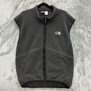 Vintage North Face Fleece Vest Mens L Gray Polartec Full Zip Outdoors USA 90s